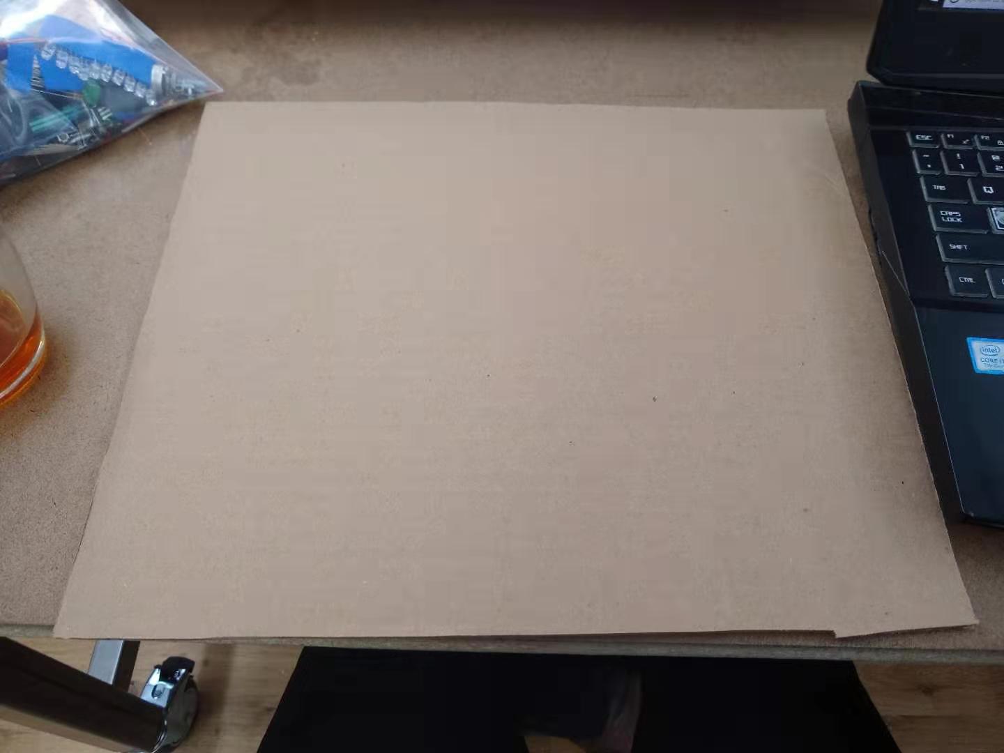 A piece of cardboard.